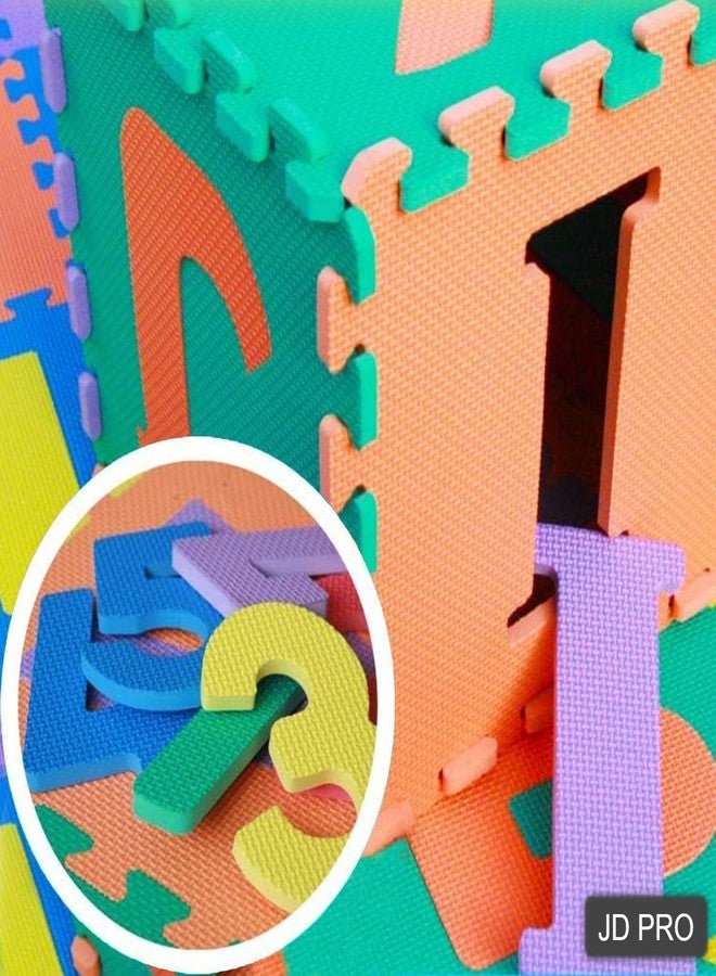 JD PRO 36 Pieces Alphabet & Number Floor Mats for Kids, Puzzle EVA Foam Mat Interlocking Learning Alphabet and Number Mat for Kids for Children Above 2 Years - (Multi-Color) - Image 5